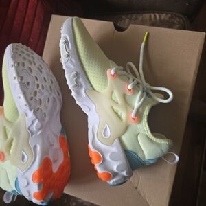 Nike Neon Yellow Sneakers with Orange and Blue Accents